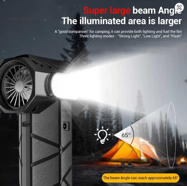 2 Speeds Adjustable Turbo Fan Jet 15000mAh Powerful Air Blower 750g Duster for Car